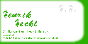 henrik heckl business card